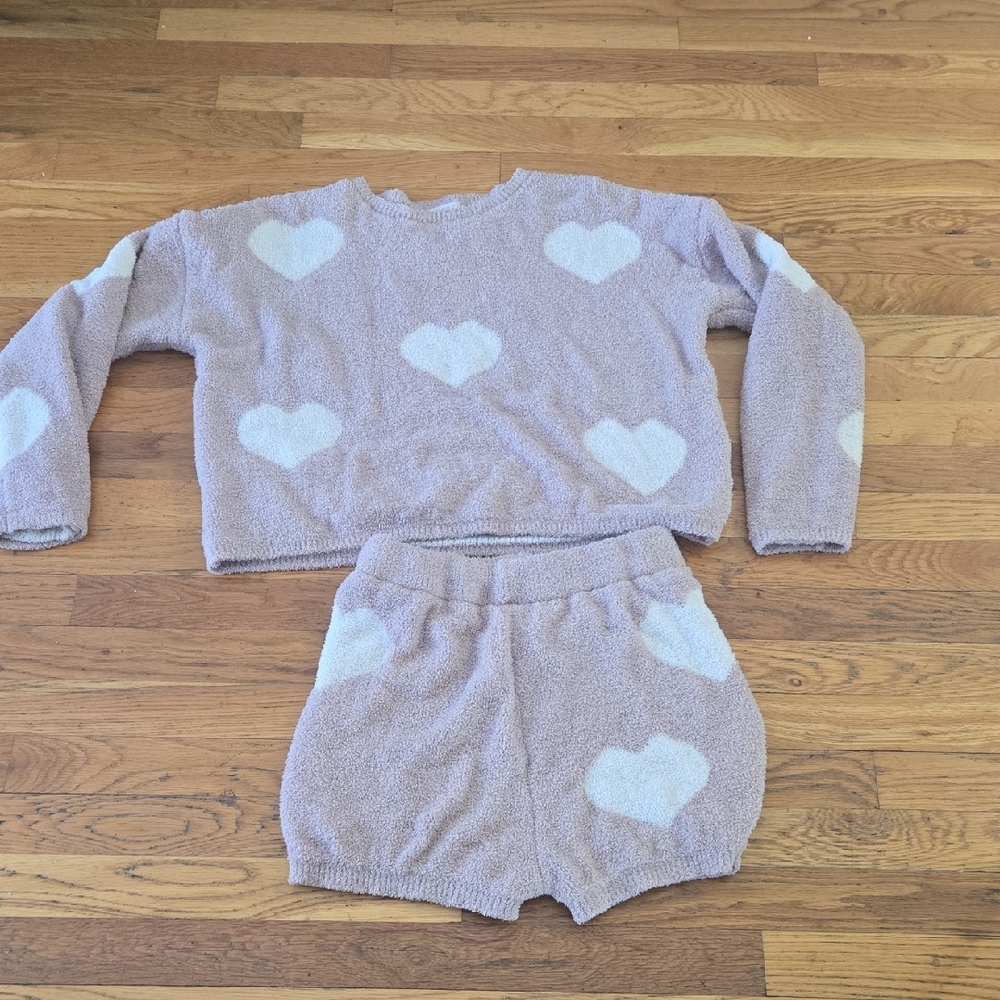 Sincerely Jules Tan and White Heart Shorts O0126